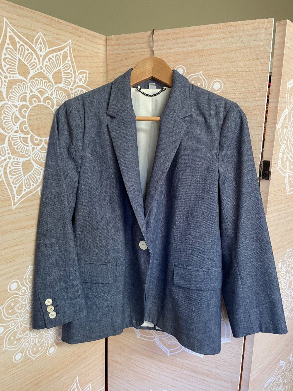 JIGSAW Cotton Stretch Blazer Jacket Like New Work Career Size 6/EU38